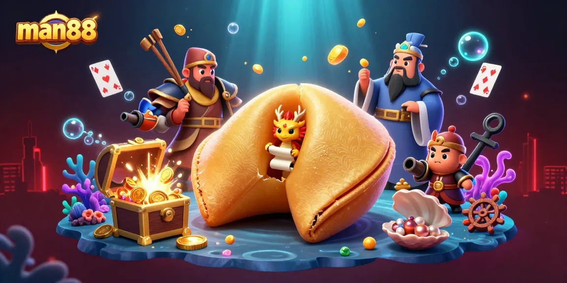 Experience man88's thrilling casino adventure with vibrant underwater treasures and whimsical characters.