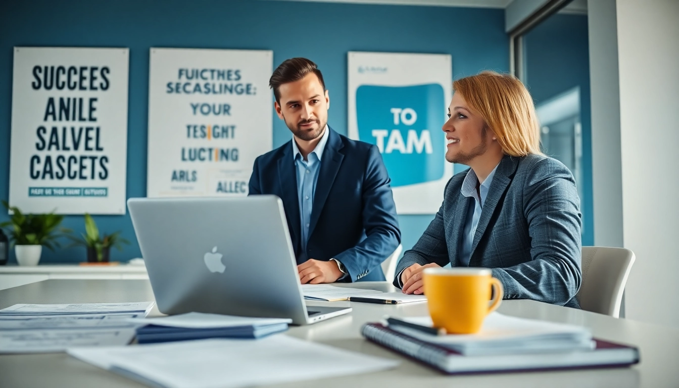 Headhunter IT bei Arbeit mit Klienten in einem modernen Büroumfeld.