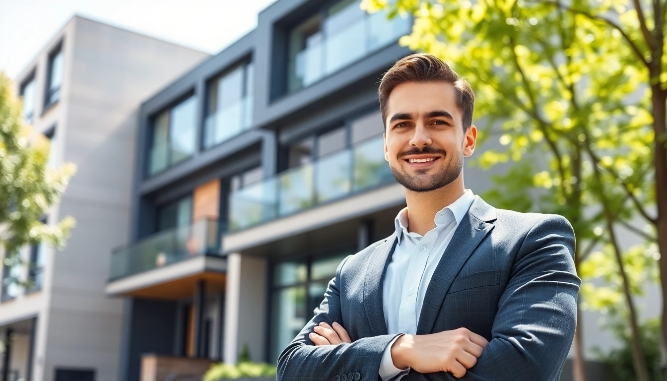 Immobilienmakler Frankfurt Sachsenhausen berät potenzielle Käufer in modernen Wohngebäuden.