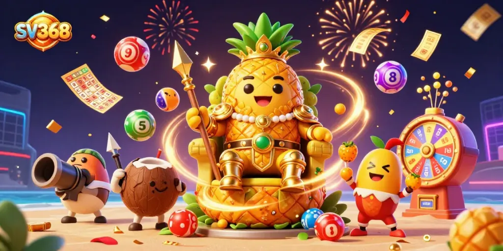 Experience the excitement with SV368's vibrant casino adventure featuring games and lottery elements.