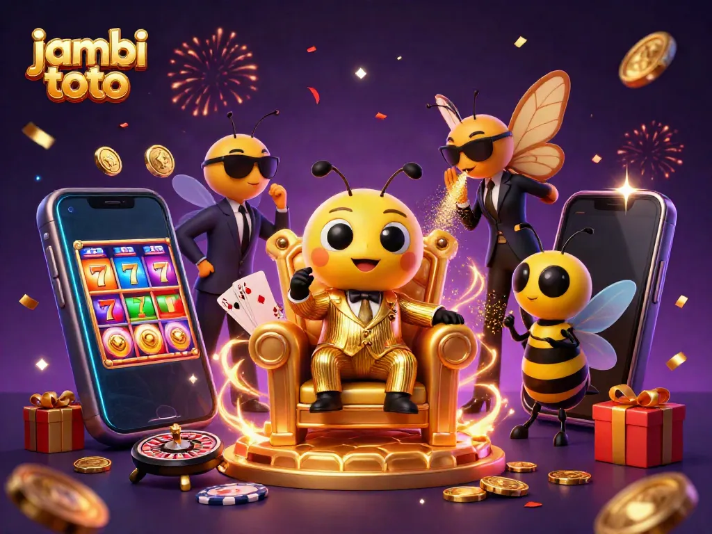 Experience high-stakes action with jambi toto in a vibrant 3D scene featuring a bumblebee boss and exciting game elements.