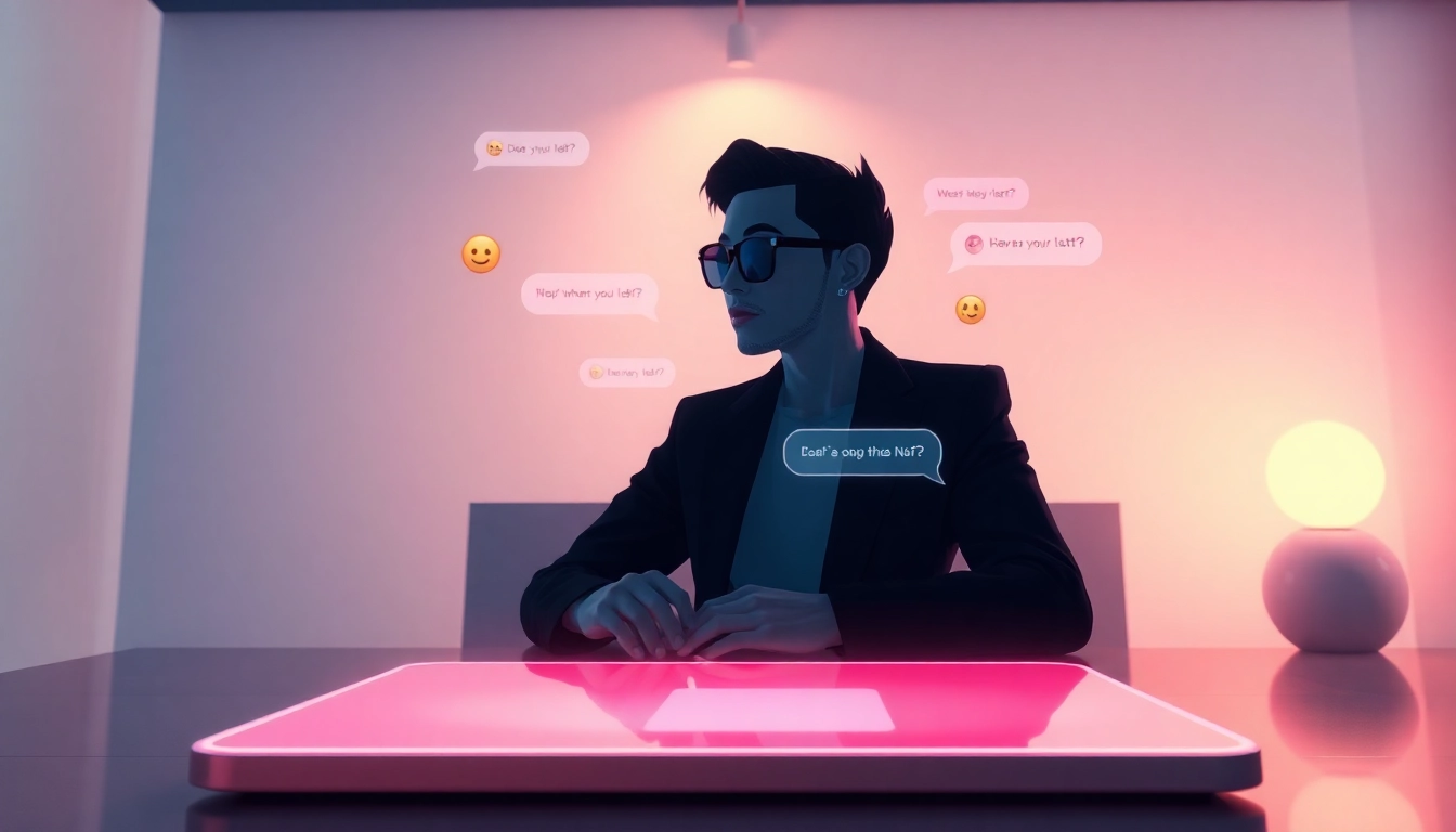 Engage in a thrilling nsfw chat with immersive digital characters in a modern chat interface.