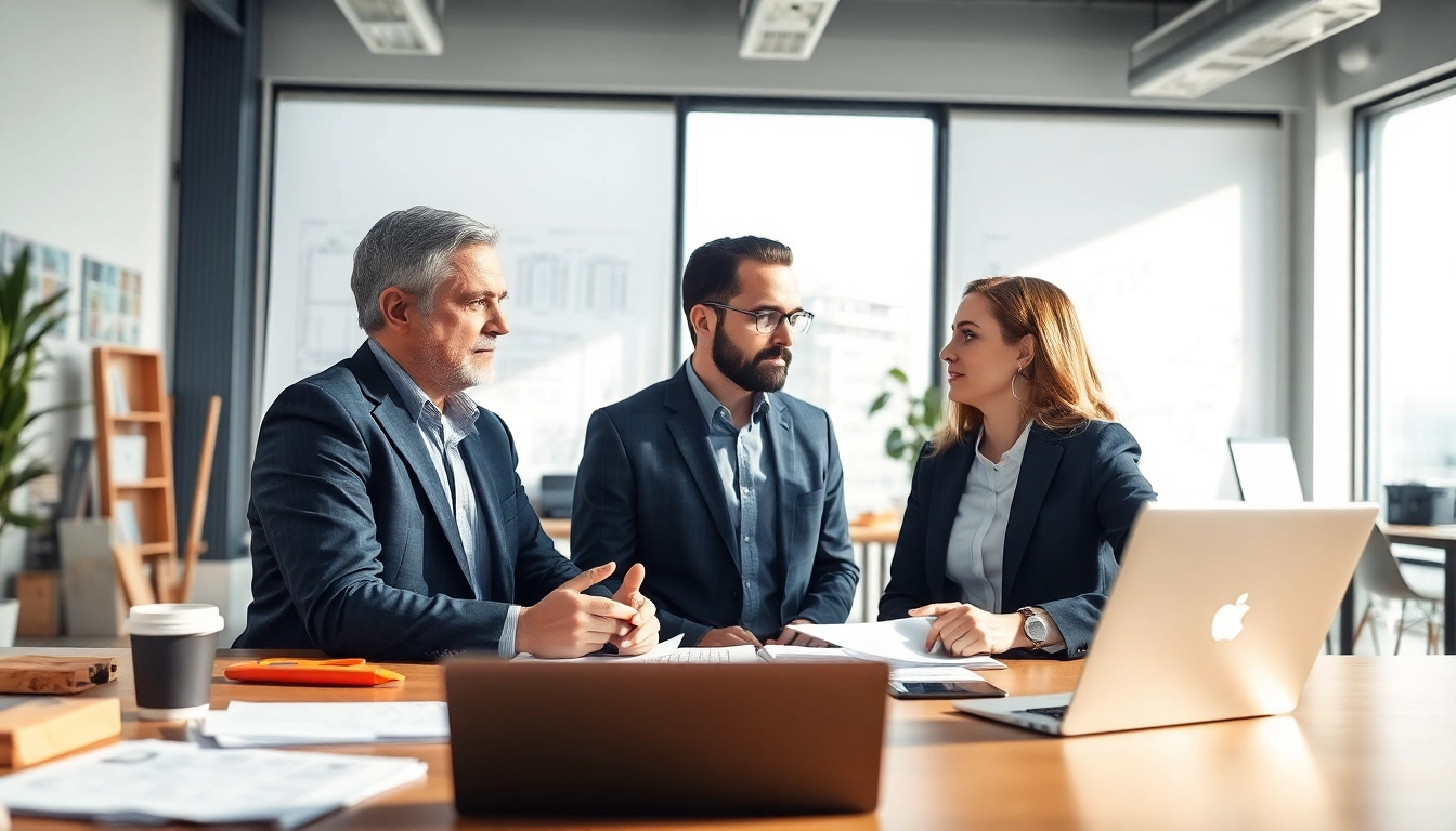 Headhunter Ingenieure berät über Ingenieur-Positionen in modernem Büro.