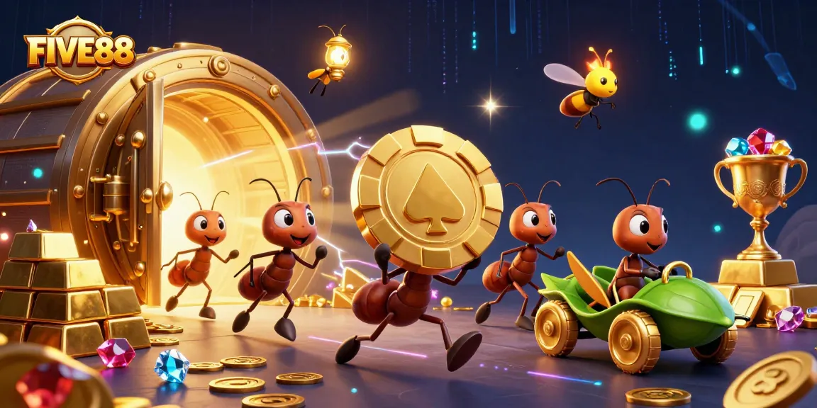 Engage with FIVE88 to uncover hidden treasures and dynamic gaming adventures in a vibrant casino heist.