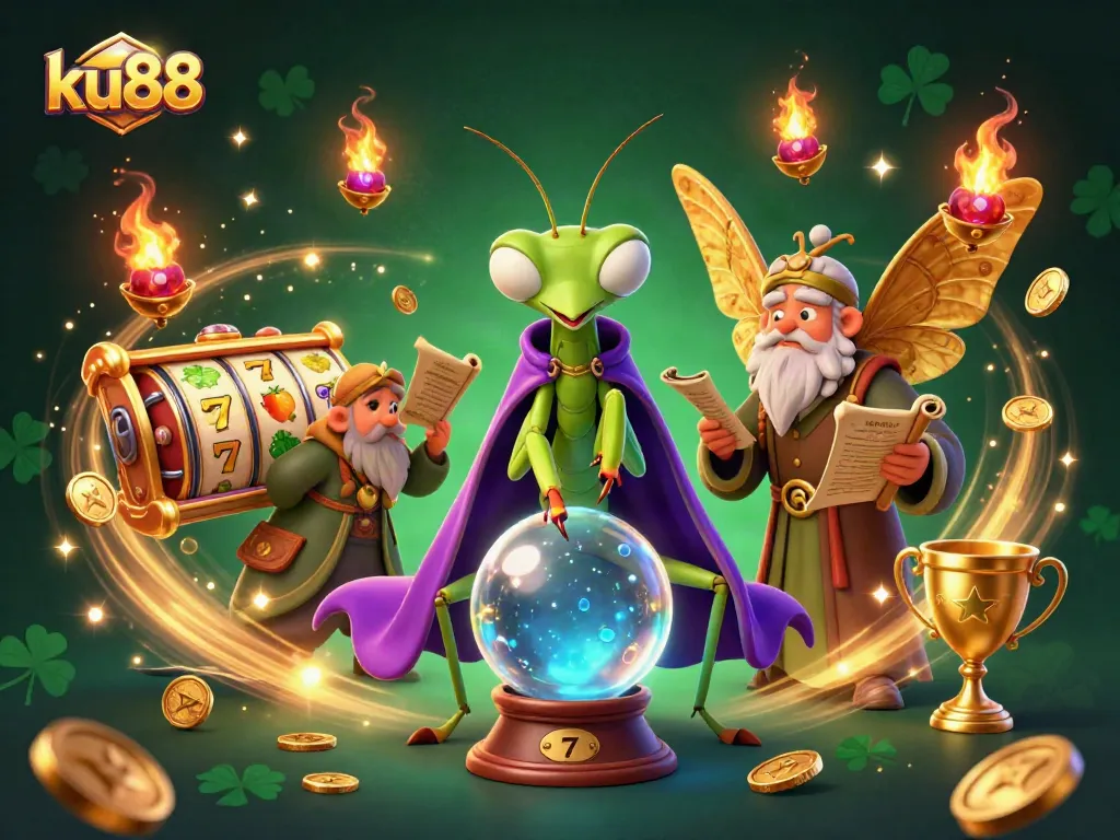Experience thrilling wins at ku88 with dynamic slots, mystical fortune tellers, and shimmering casino elements.