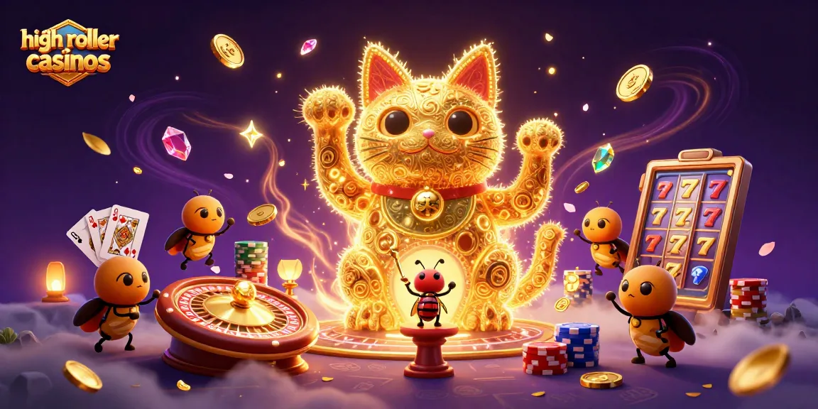Experience the thrill of high roller casinos with this enchanting scene of luck and excitement.