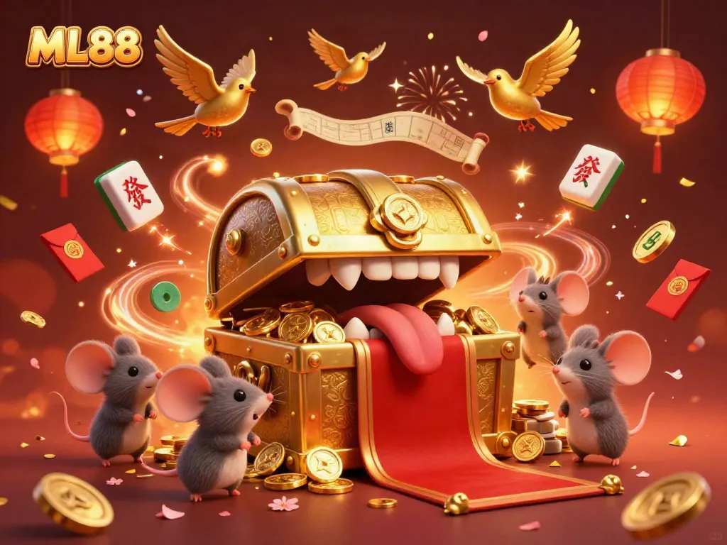 Experience the thrilling adventure with ML88's golden treasure chest, captivating players with wealth.