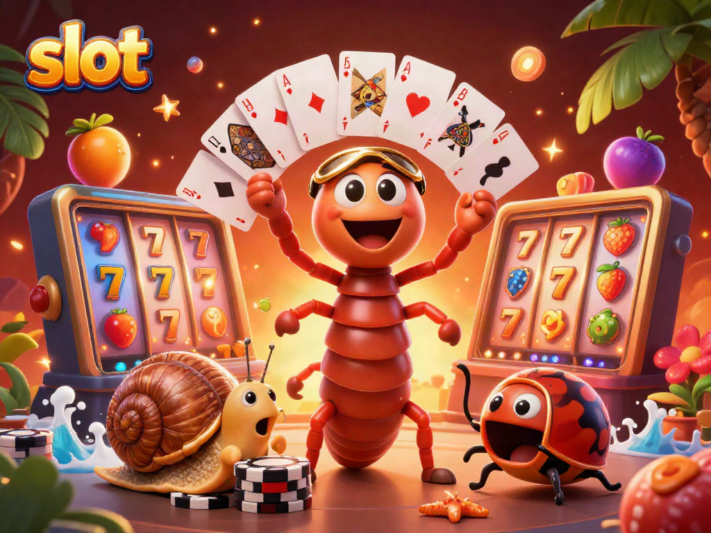 Engage with vibrant slot-themed action featuring a cartoon dealer and high-roller excitement.