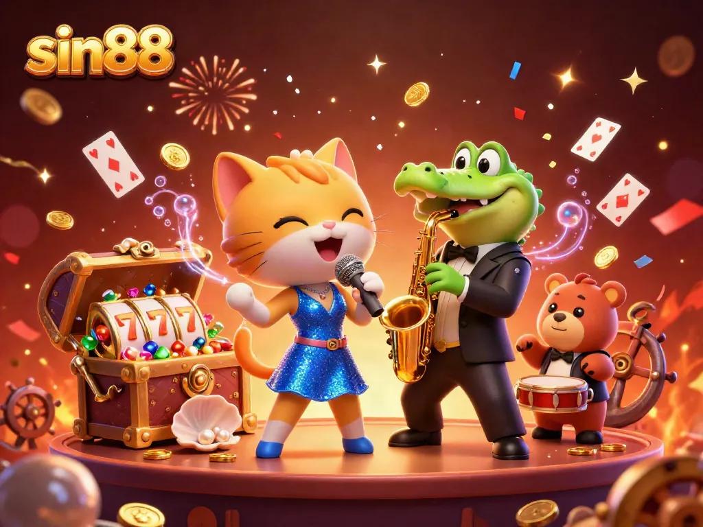 Experience thrill and excitement at sin88 Casino with vibrant characters and engaging gaming elements.
