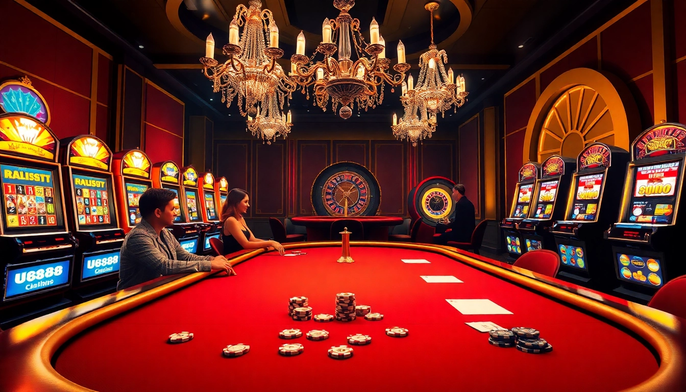 Experience the thrill at U8888 casino with exciting poker action and vibrant slot machines.